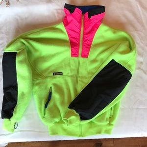 Columbia Neon zip up jacket